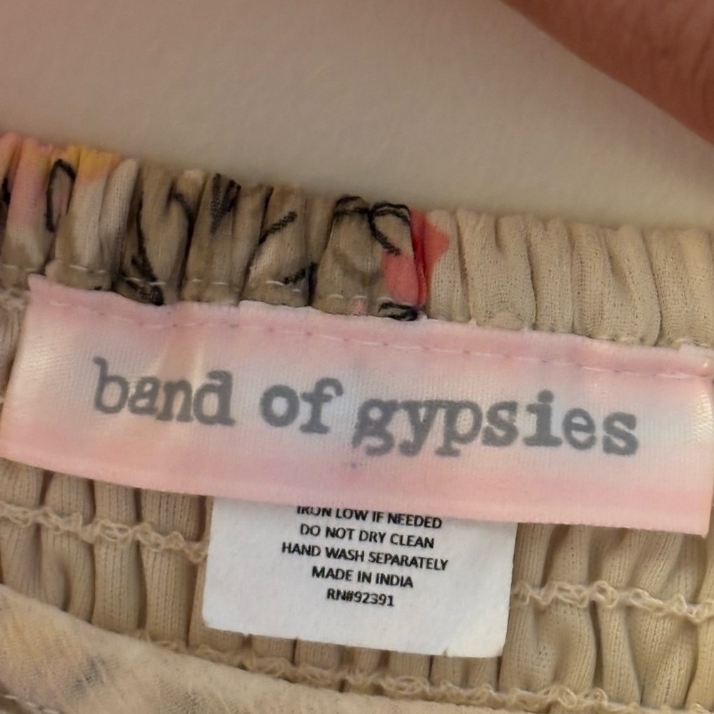Band of Gypsies Cream Sundress with Spaghetti Straps Size L - Picture 3 of 10